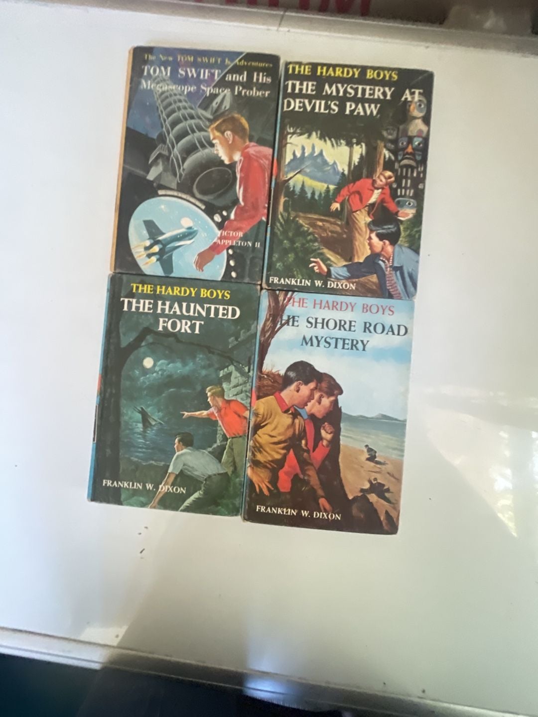 Vintage Hardy Boys and Tom Swift Adventure Books Lot of 4 1