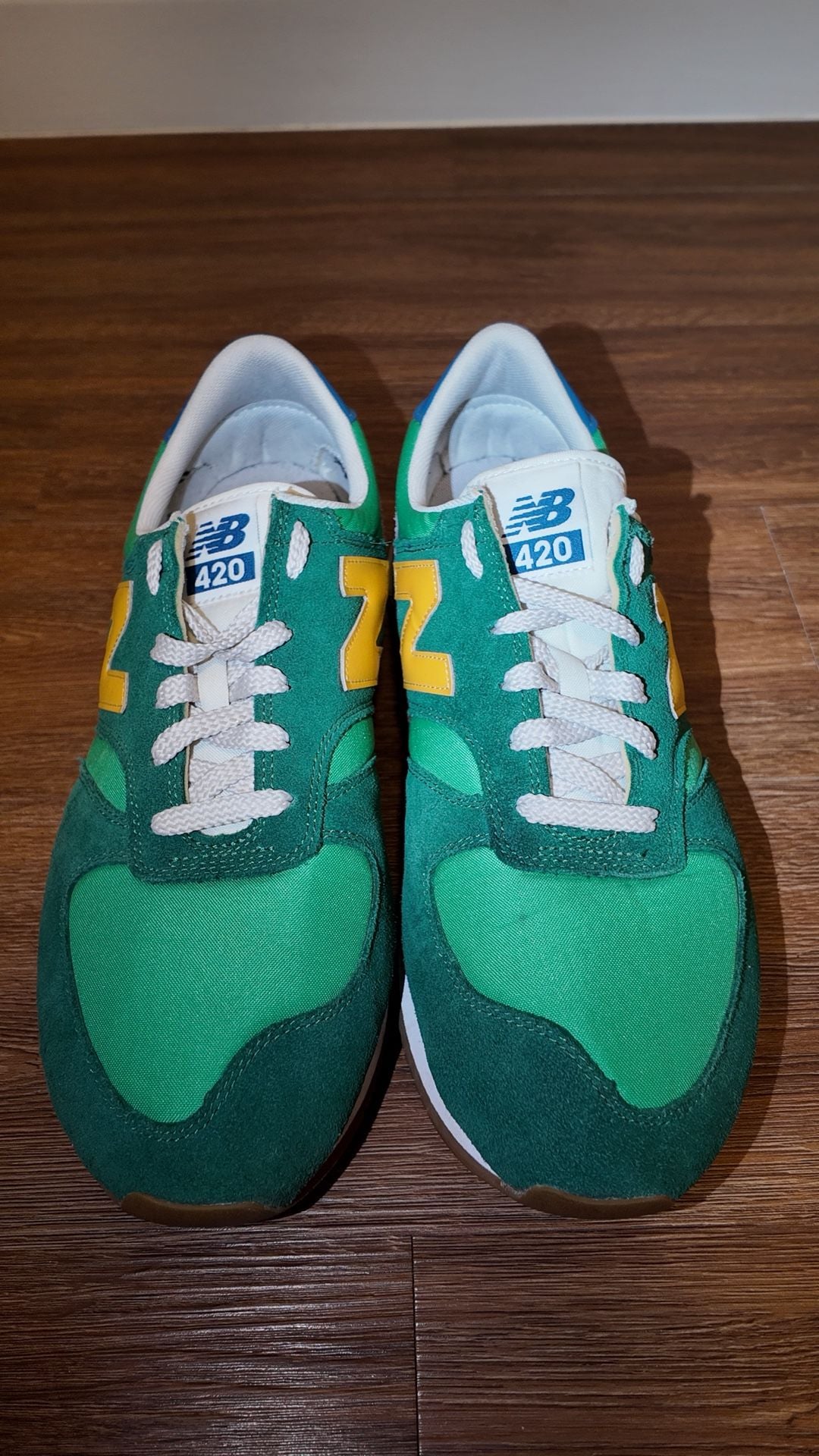 New Balance 420 Men's Lifestyle Sneakers – Green/Yellow, Size 11.5 2