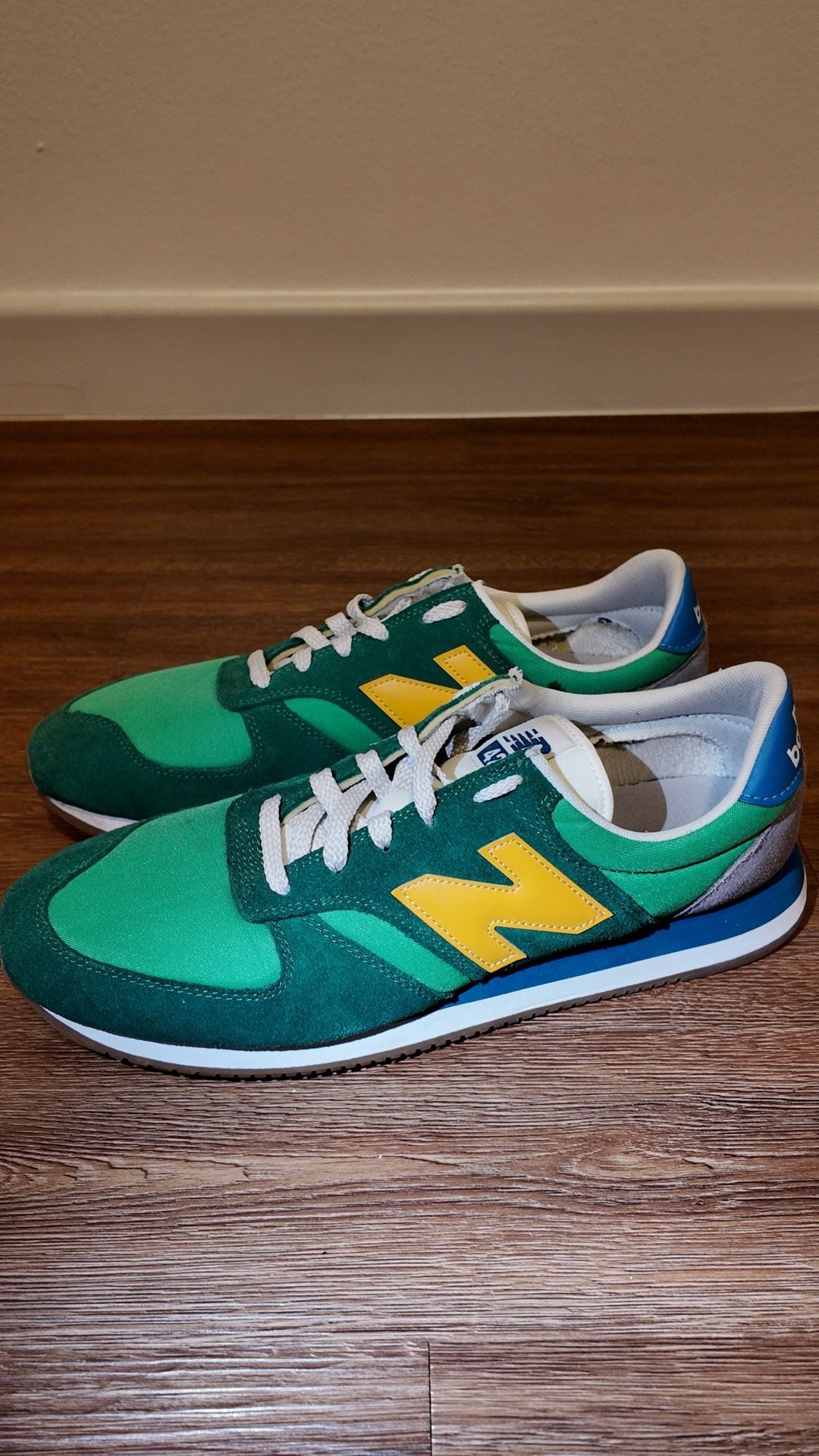 New Balance 420 Men's Lifestyle Sneakers – Green/Yellow, Size 11.5 3