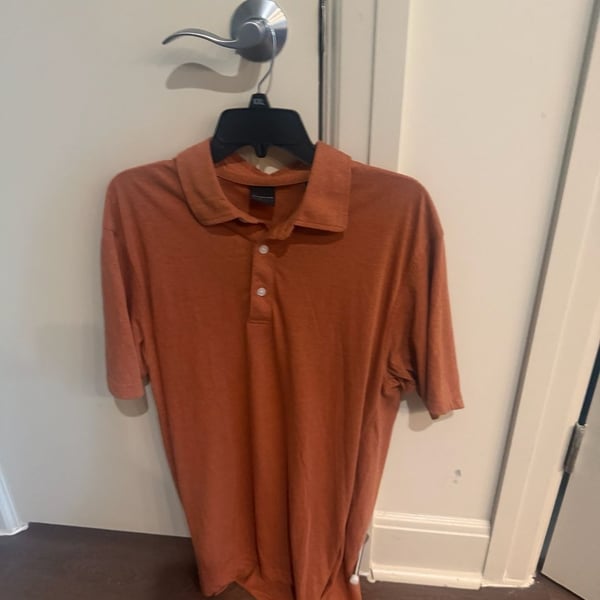 Dunning Golf Men's Orange Polo Shirt Size L