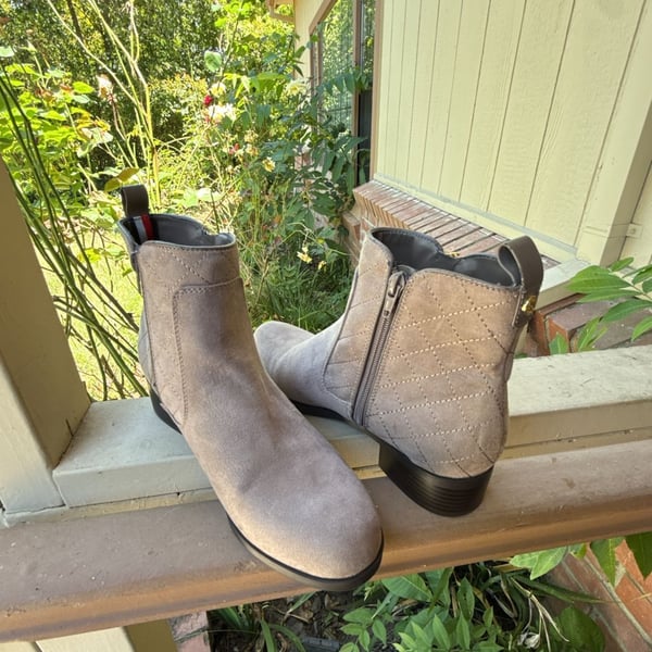 Tommy Hilfiger Quilted Suede Ankle Boots