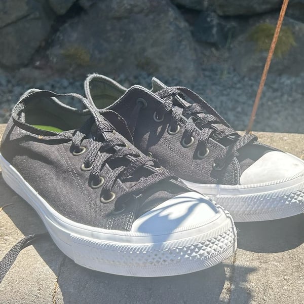 Converse All Star 150149C Black Canvas Low Top Sneakers Men's 8 Women's 10
