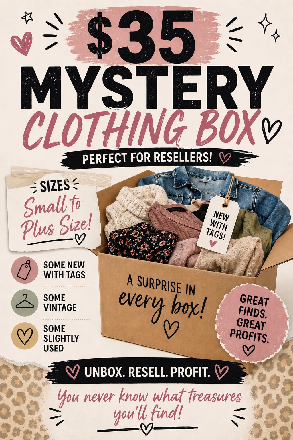 Mystery Clothing Reseller Box Assorted Sizes 1