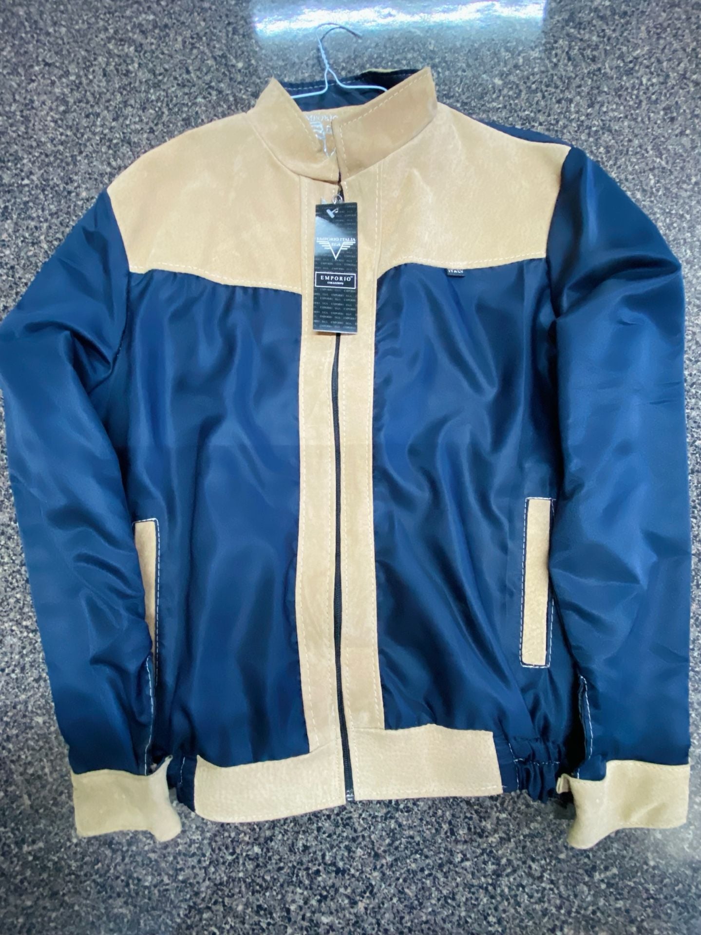 Emporio Italia Collezioni Suede and Nylon Bomber Jacket 1