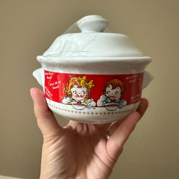 Vintage Campbell's Soup Kids Ceramic Lidded Bowl