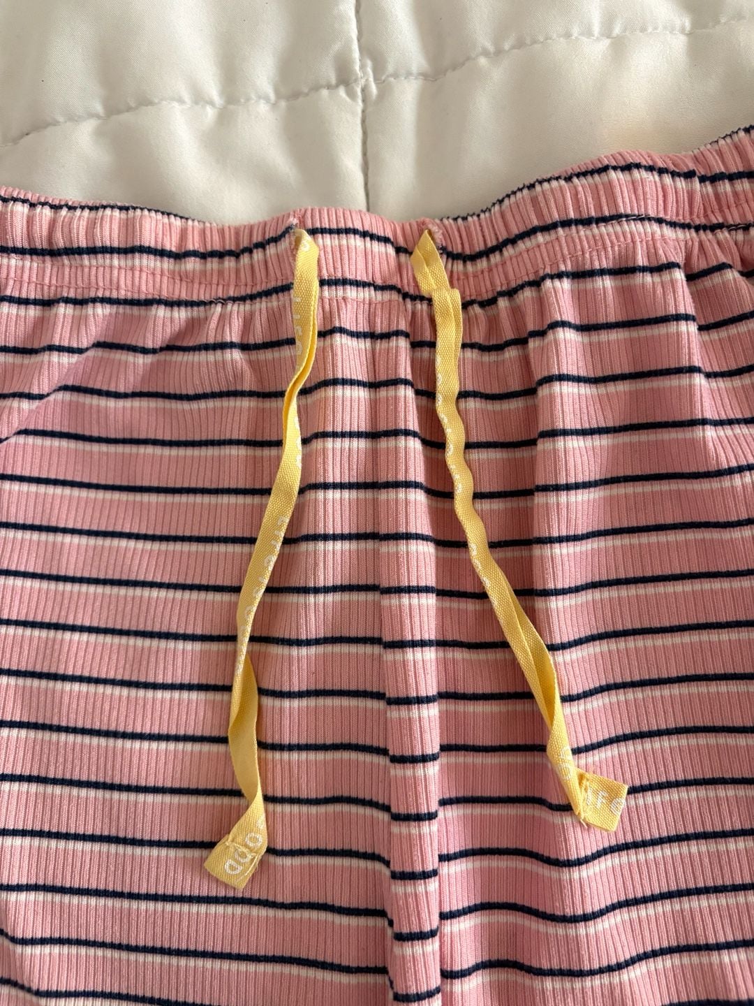 Life is Good Sleep Women's Size S Pink Striped Ribbed Lounge Shorts 2
