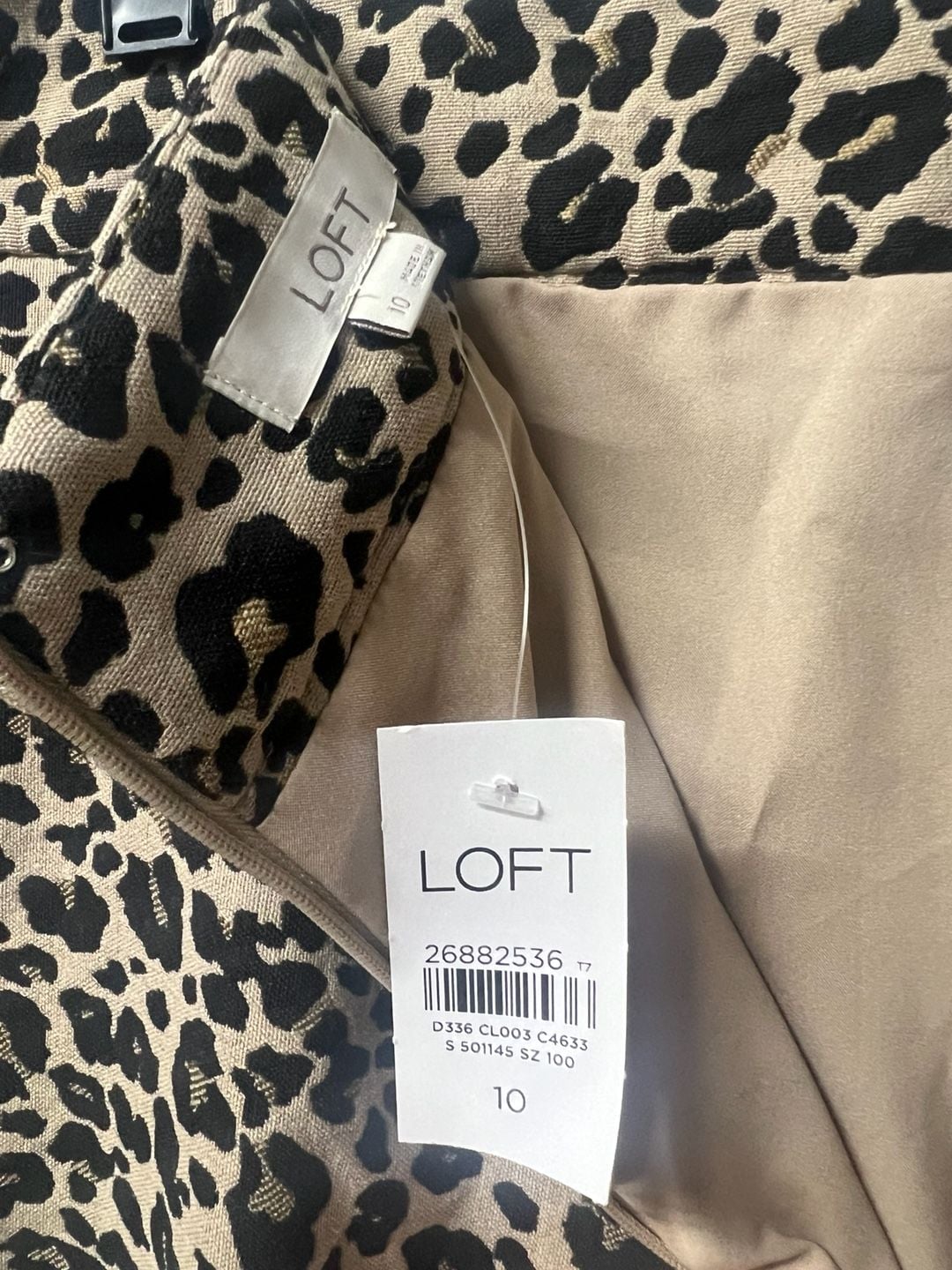 LOFT Leopard Print Skirt Size 10 4