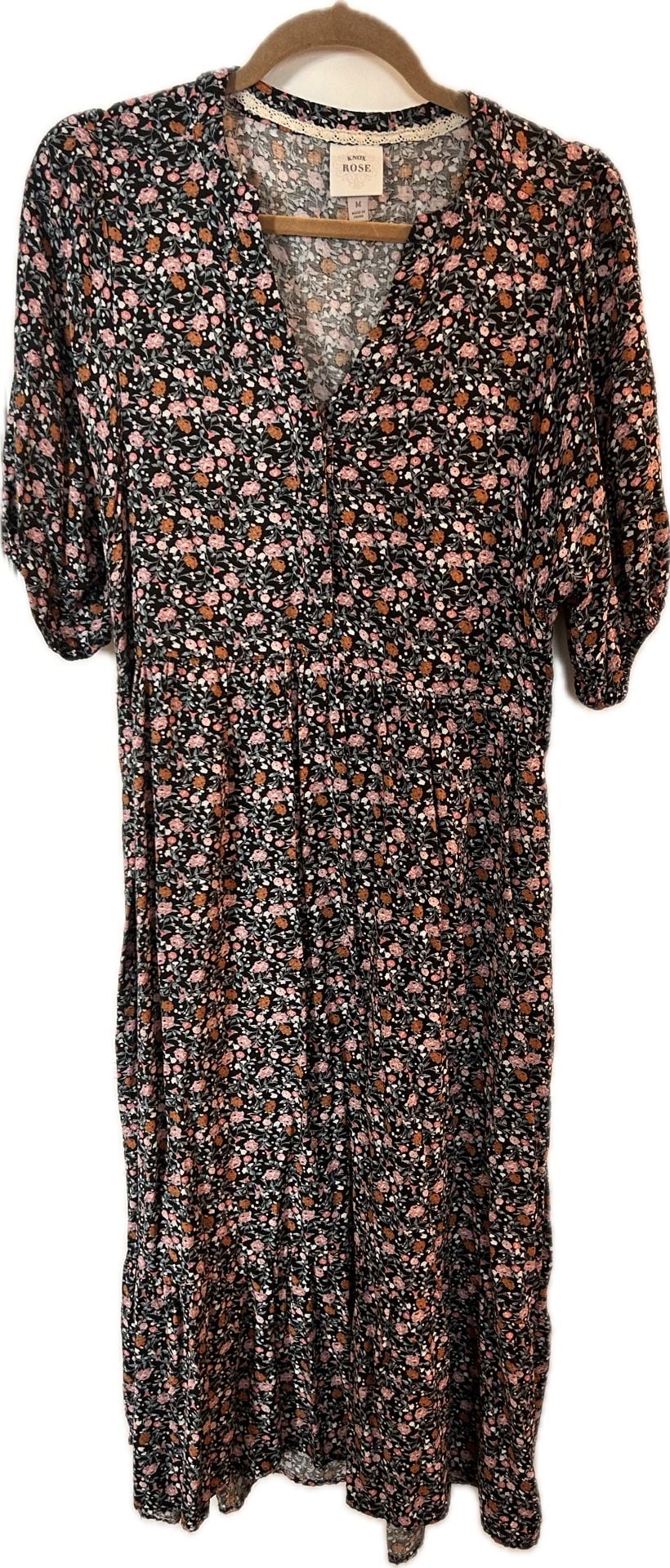 Knox Rose Women's Floral Midi Dress Size M 2