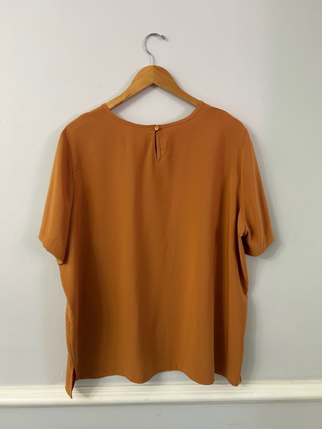 TR Bentley Women's Short Sleeve Blouse Size 20W Burnt Orange 3