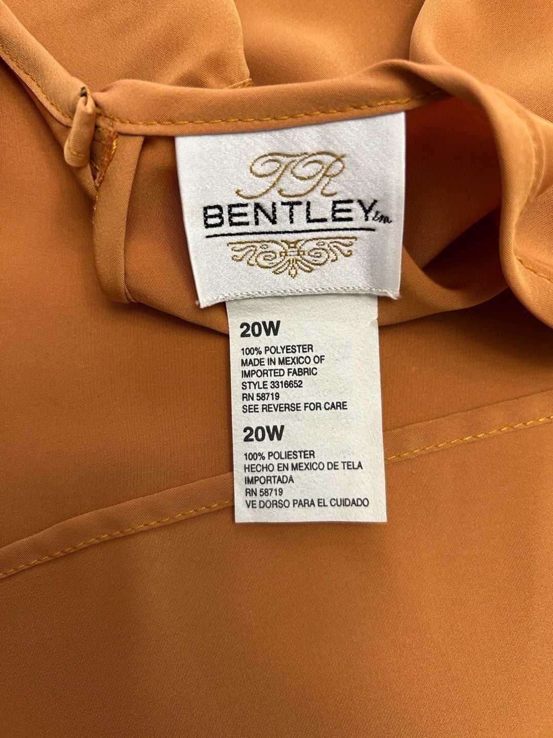 TR Bentley Women's Short Sleeve Blouse Size 20W Burnt Orange 4