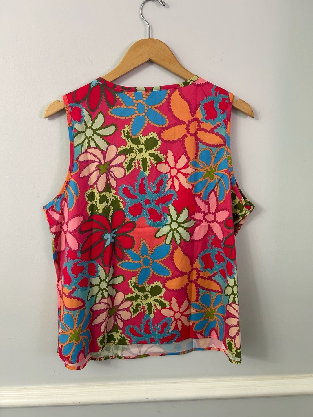 Emery Rose Floral V-Neck Sleeveless Tank Top XL 6