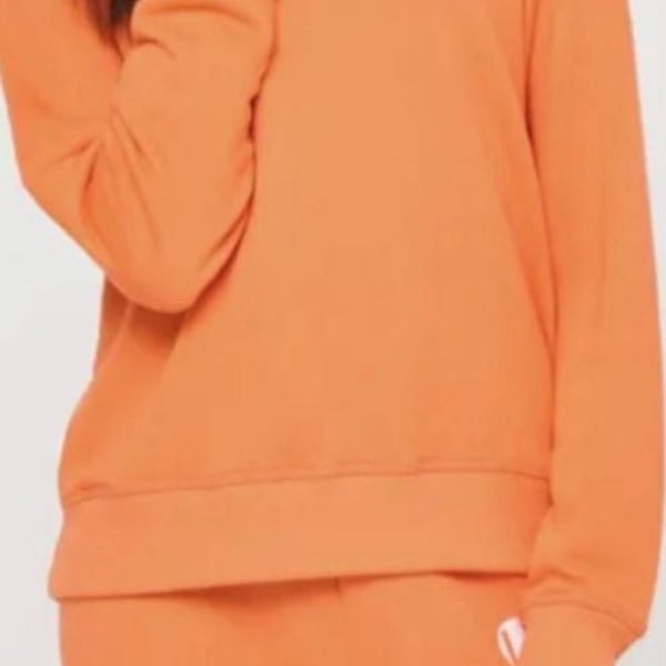 Spiritual Gangster Heart Forever Crew Sweatshirt Orange Size XS