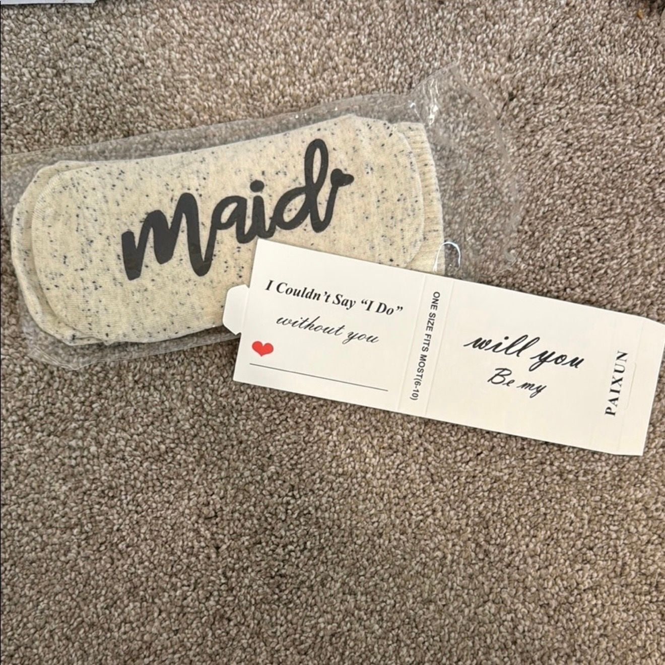 Paixun Bridesmaid Proposal Socks One Size Fits Most 6-10 3