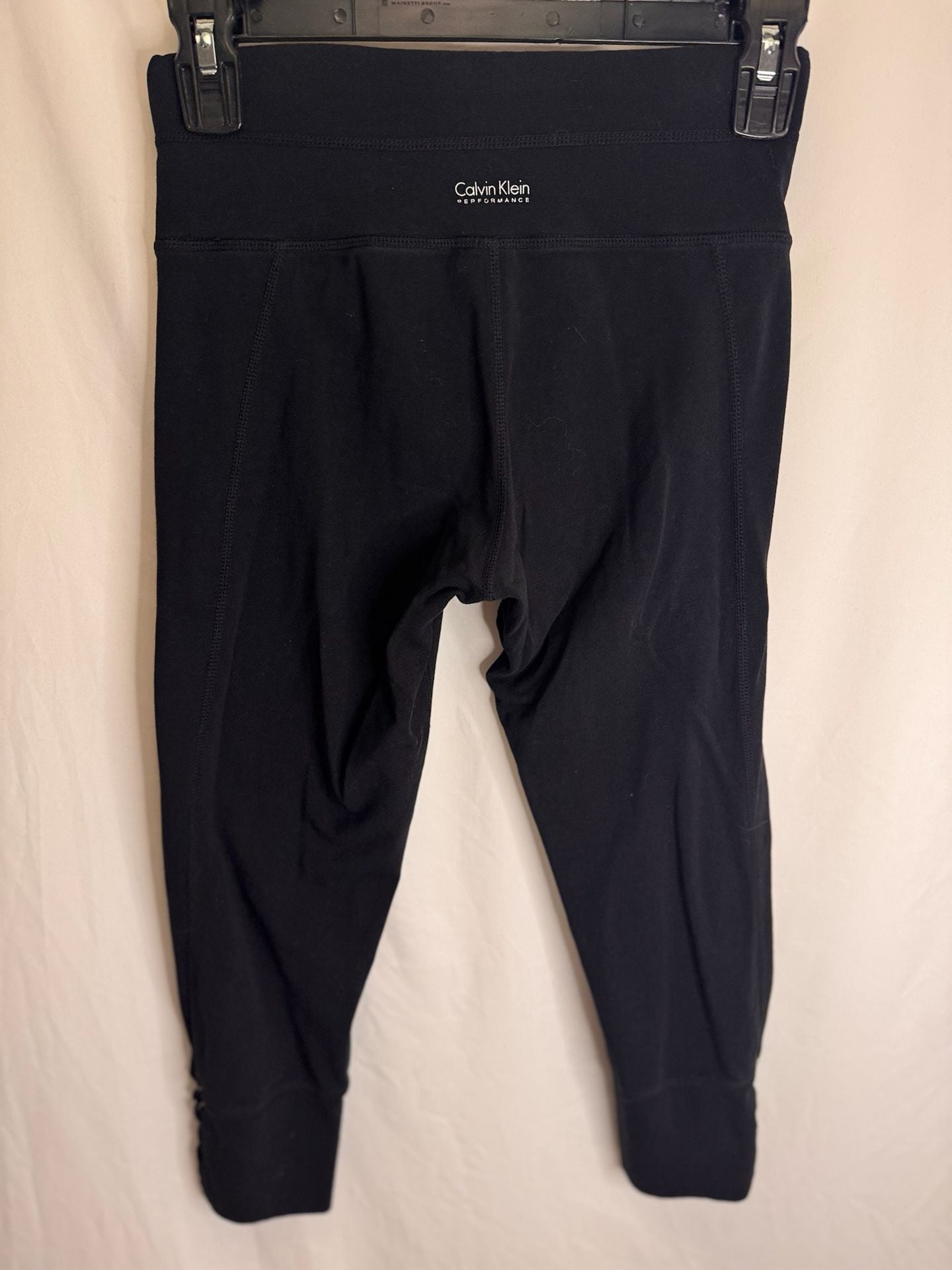 Calvin Klein Performance Black Crisscross Lace-Up Hem Leggings Size S y2k 5