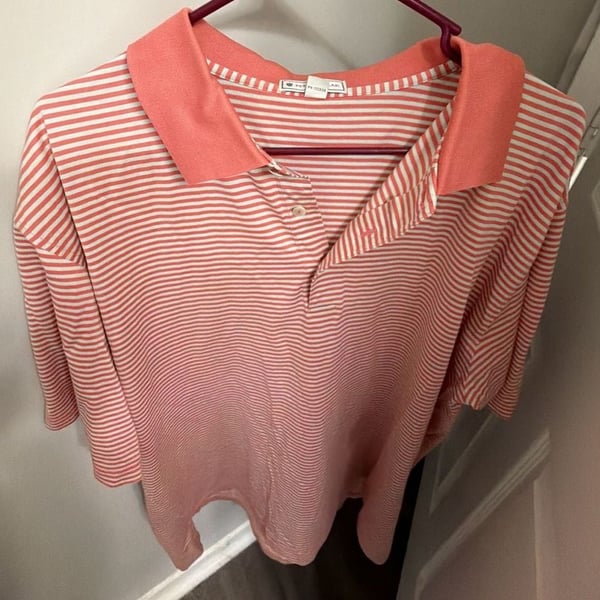 Peter Millar Men's Striped Polo Shirt Size XL