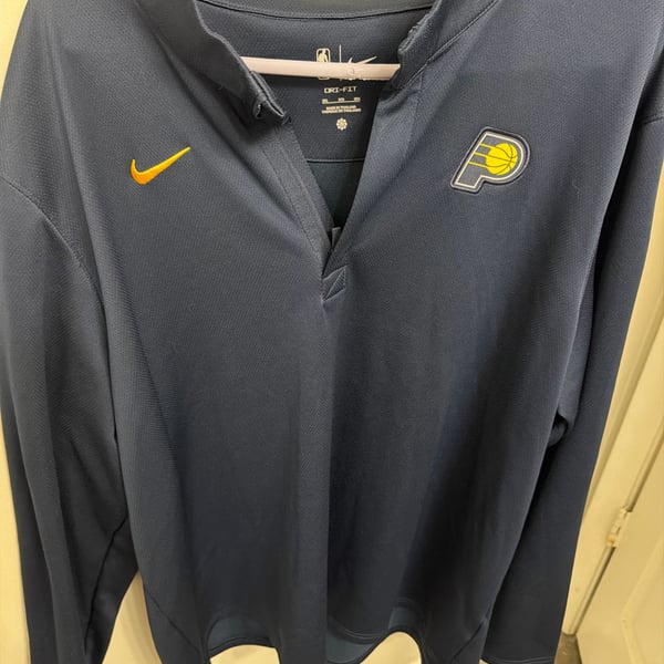 Nike Indiana Pacers NBA Mens 3XL Dri-FIT 1/4 Zip Pullover Navy Blue Basketball