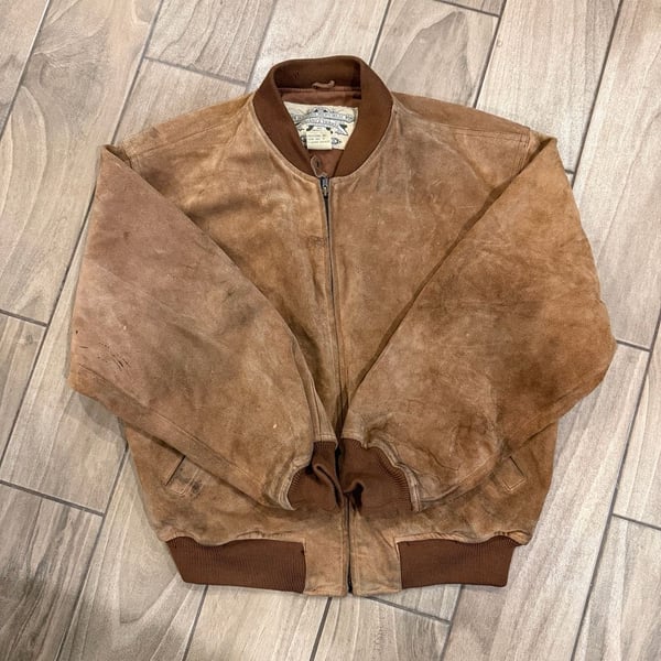 Vintage Banana Republic Safari & Travel Leather Bomber Jacket Size M