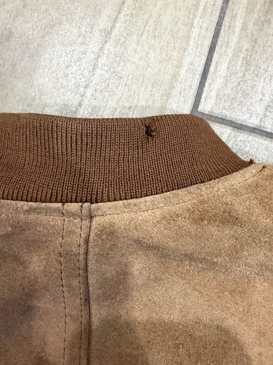 Vintage Banana Republic Safari & Travel Leather Bomber Jacket Size M 9