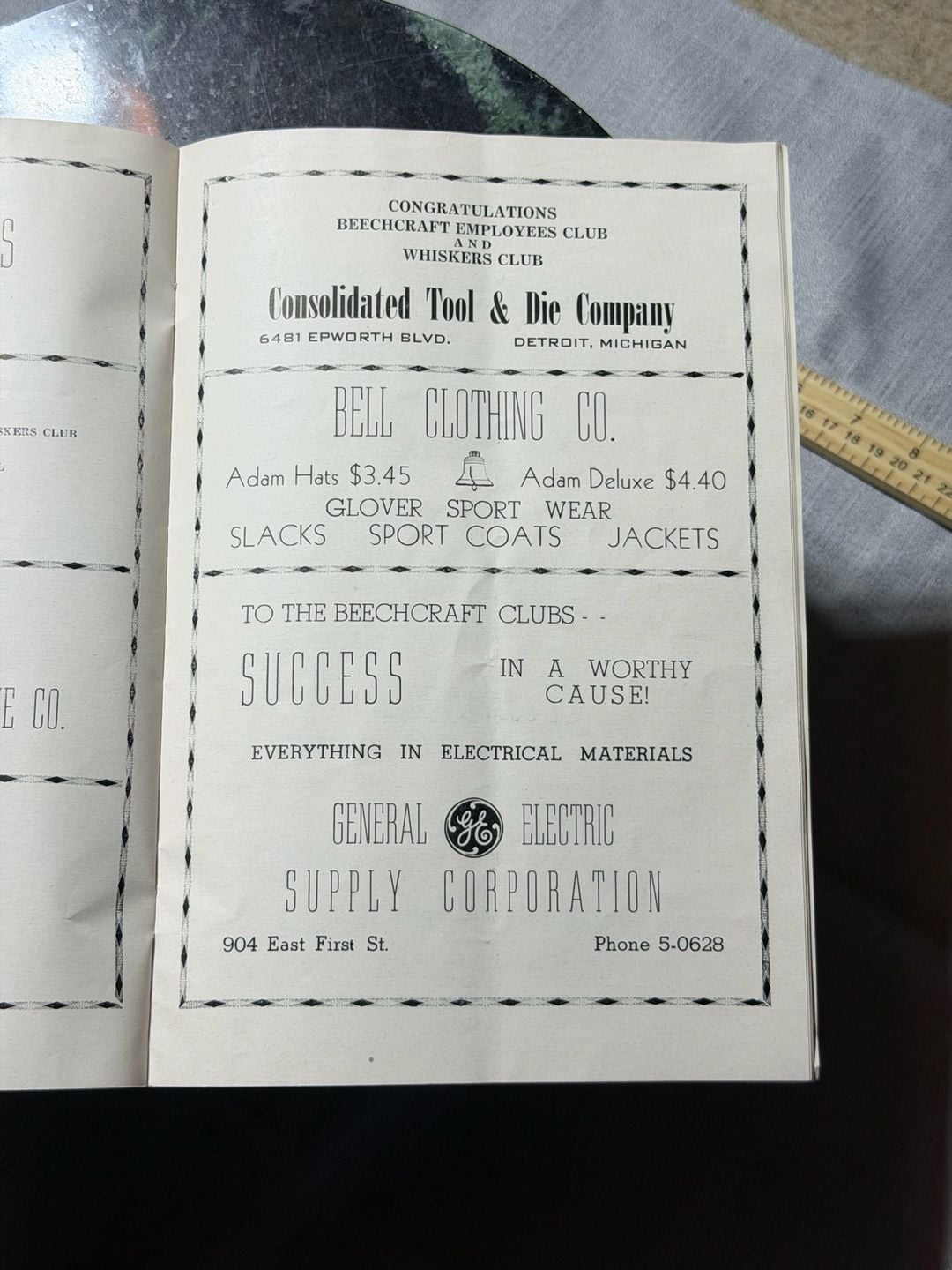 Vintage 1943 Beechcraft Employees Club Back-A-Buddy Carnival Souvenir Program 7