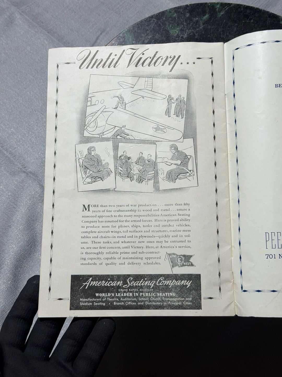 Vintage 1943 Beechcraft Employees Club Back-A-Buddy Carnival Souvenir Program 9