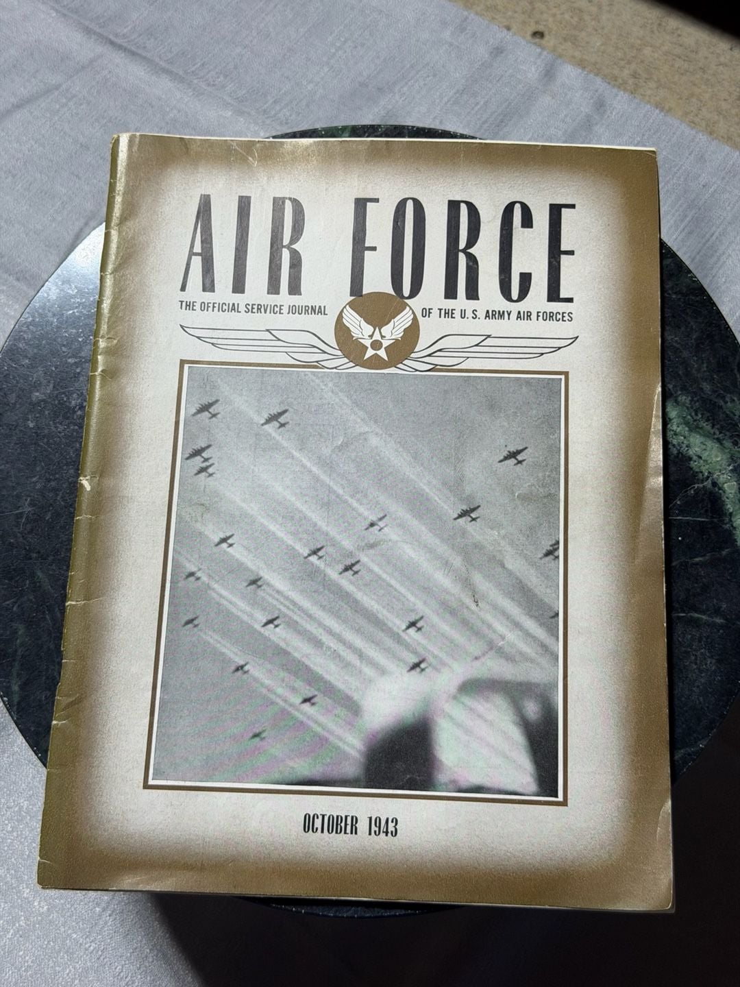Vintage Air Force Service Journal October 1943 Magazine MINT 1