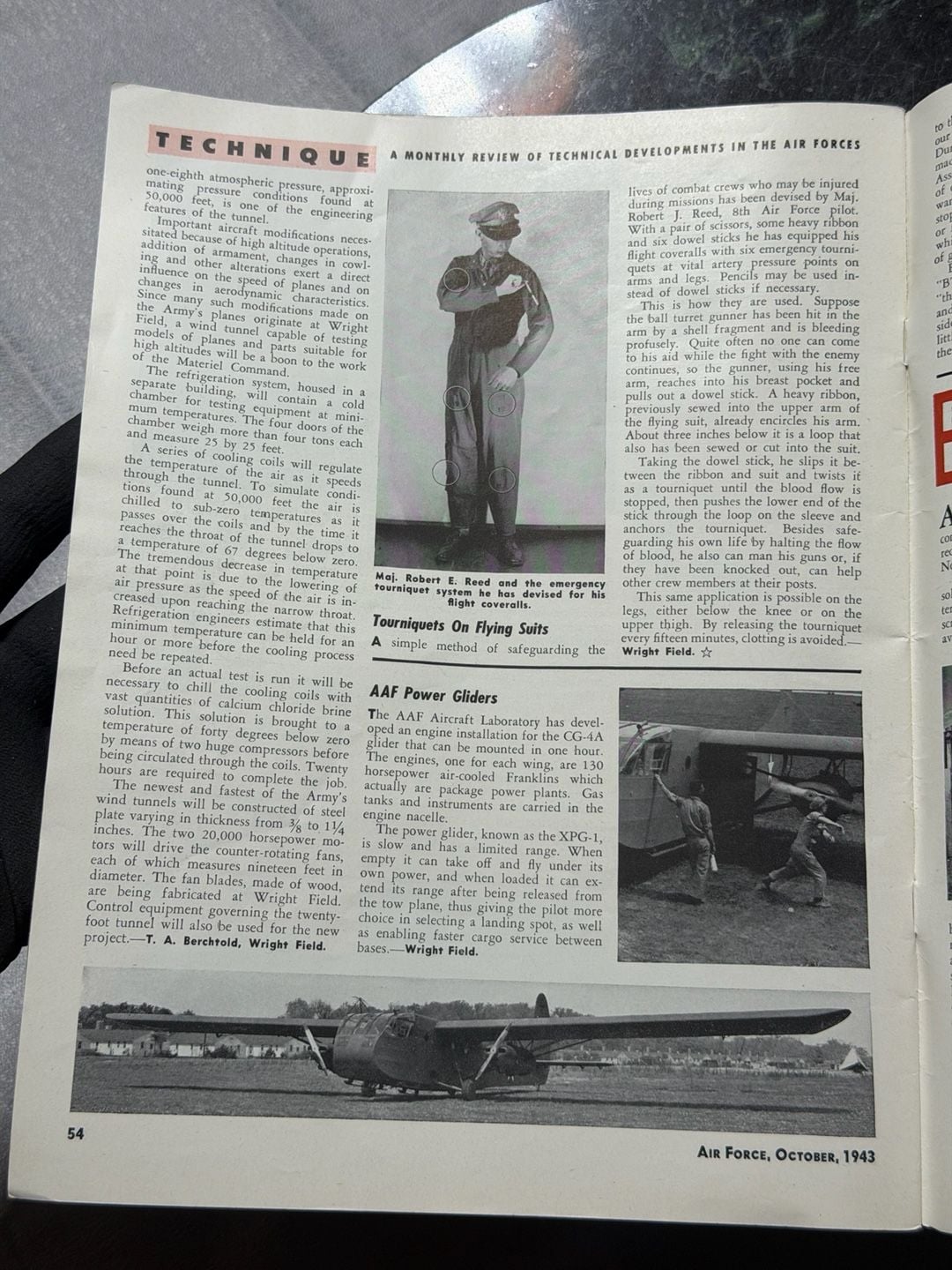 Vintage Air Force Service Journal October 1943 Magazine MINT 10