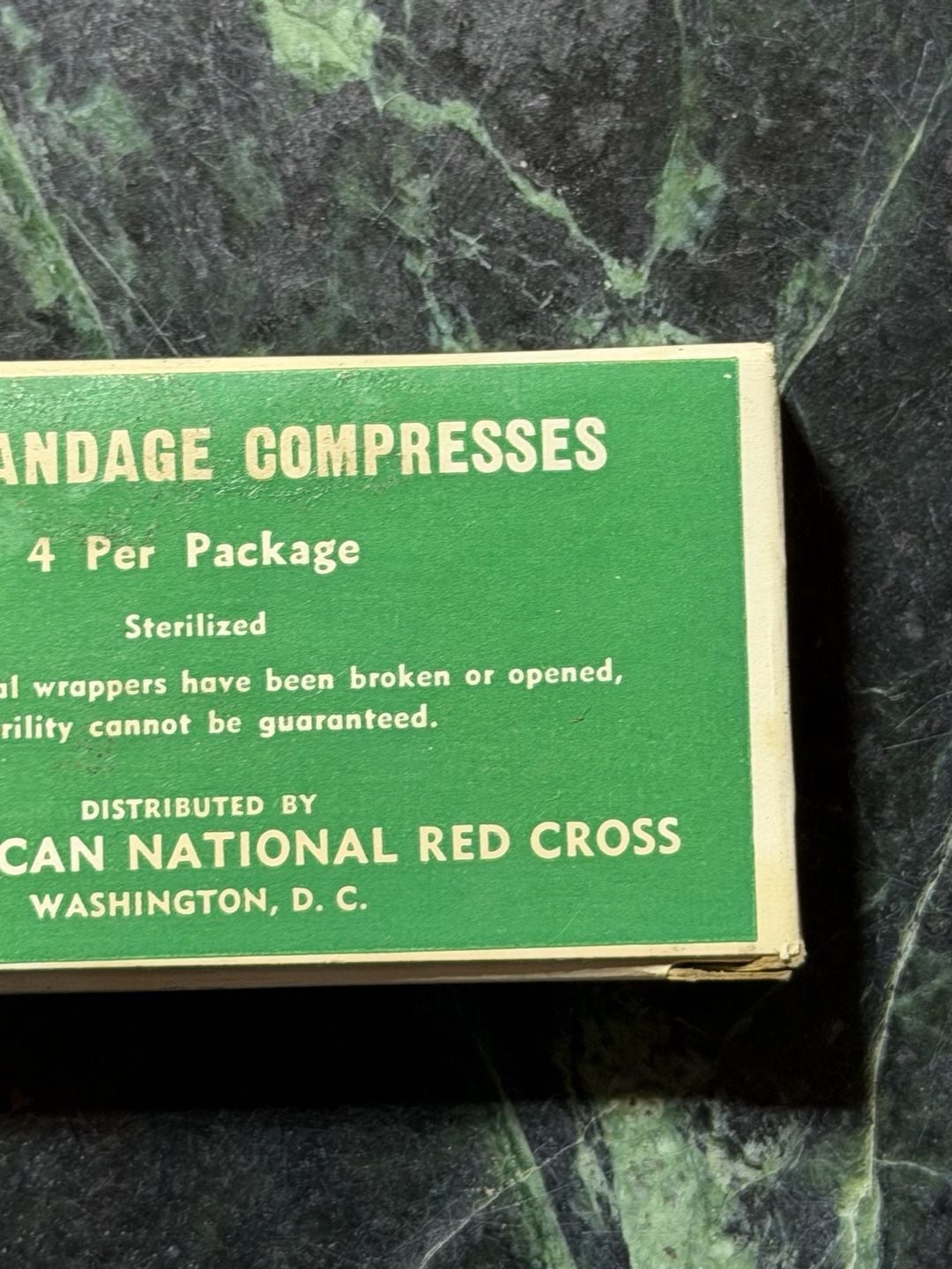 Vintage American National Red Cross 2 In. Bandage Compresses 4 Per Package 5