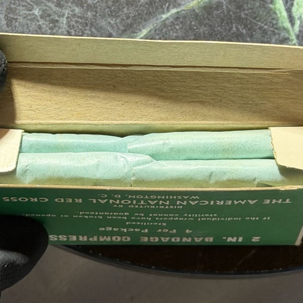 Vintage American National Red Cross 2 In. Bandage Compresses 4 Per Package