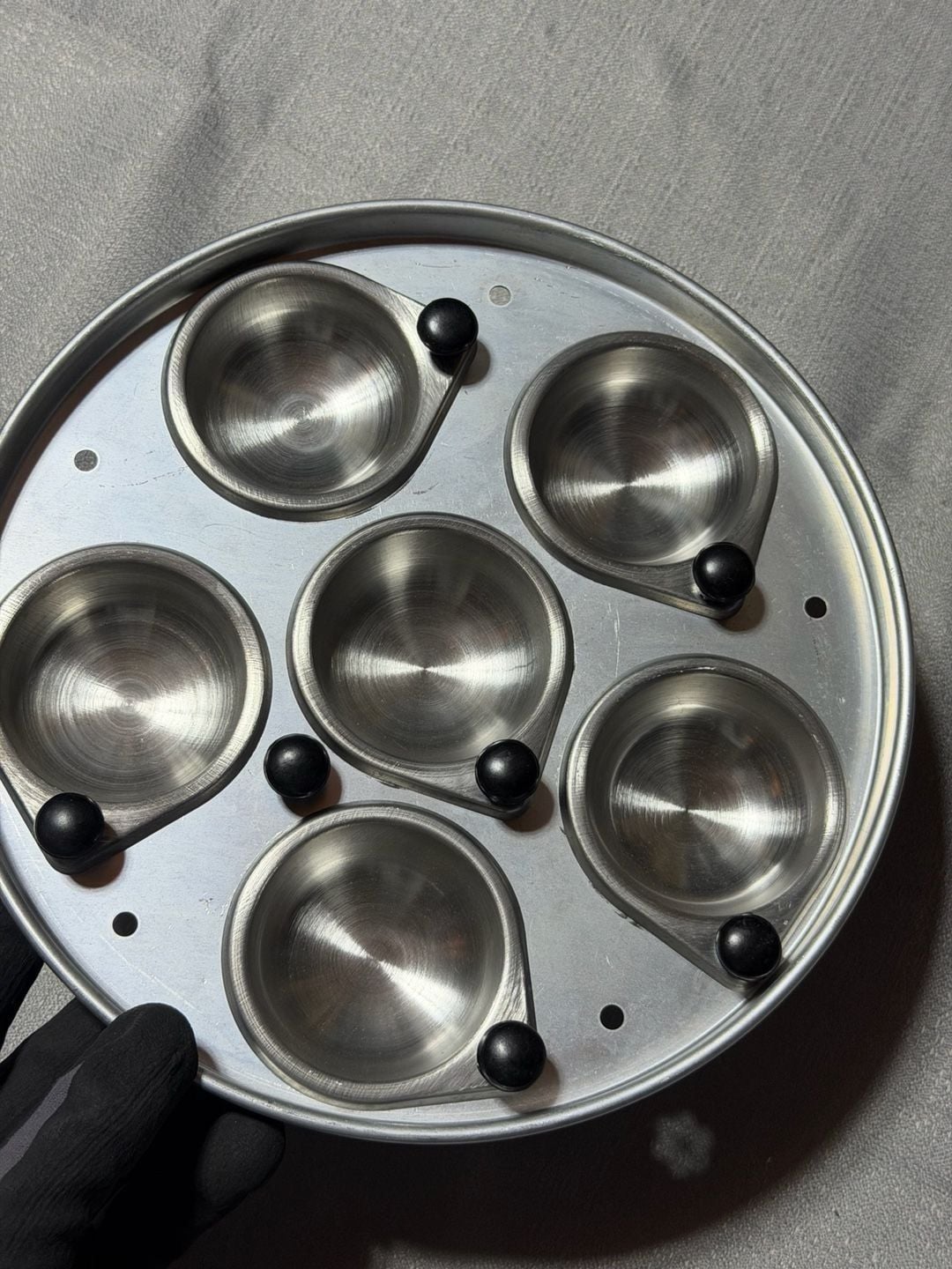 Elite 6-Cup Aluminum Egg Poacher Insert Set 1