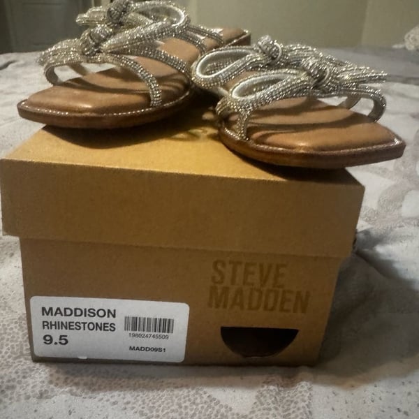 Steve Madden Maddison Rhinestone Bow Sandals