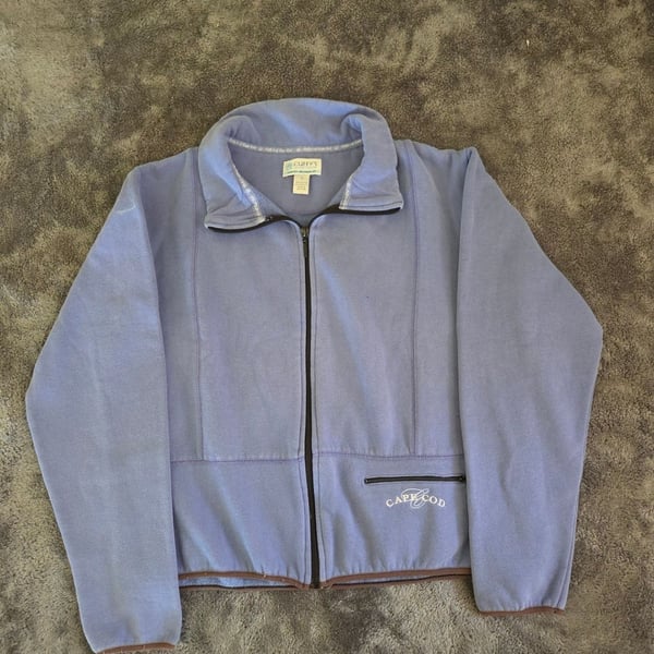 Coastal vintage Cuffy's Resortwear Cape Cod Ladies Fleece Jacket Size S