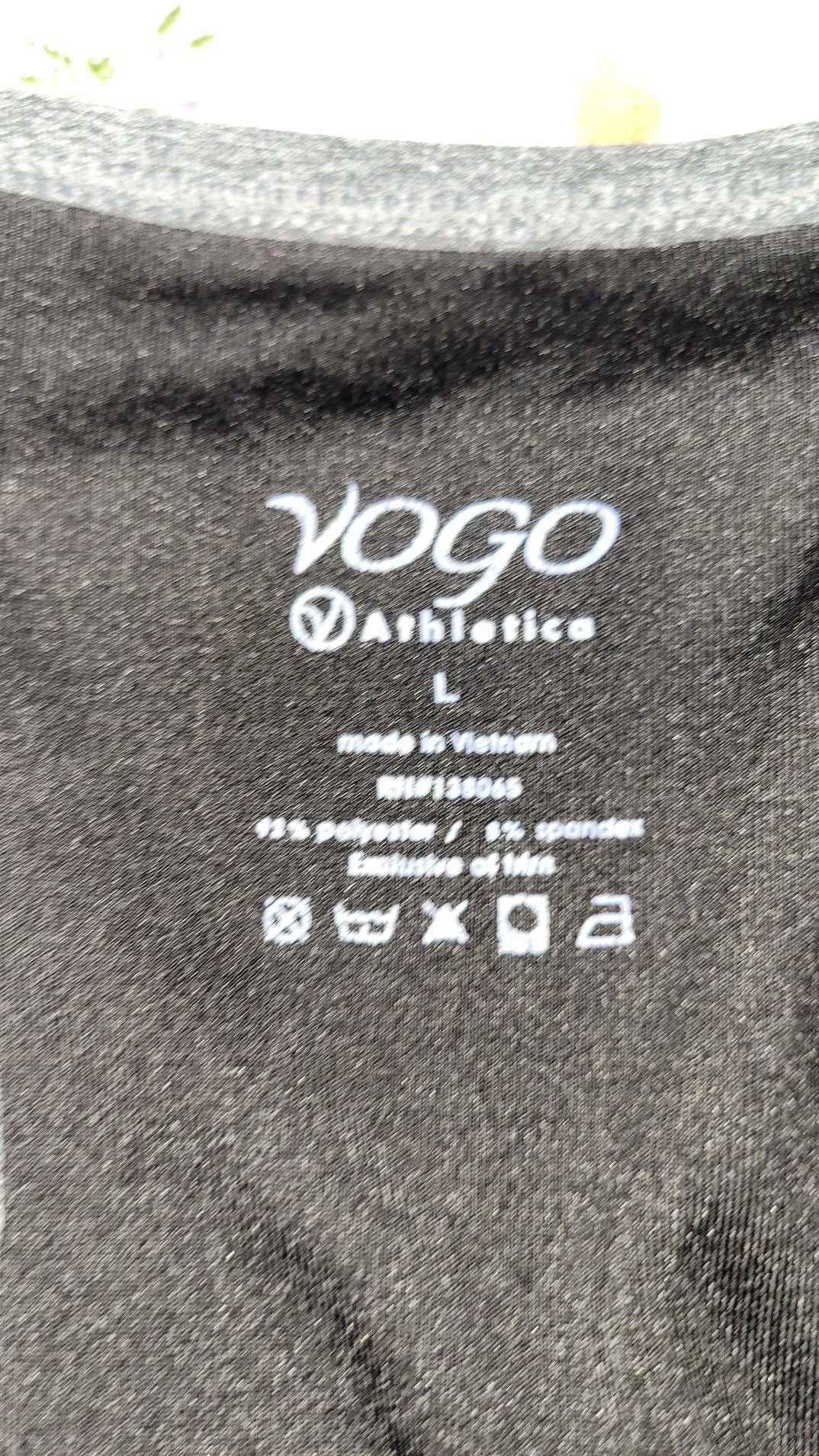 Vogo Athletica Racerback Tank Top Size L Black Leopard Print 3