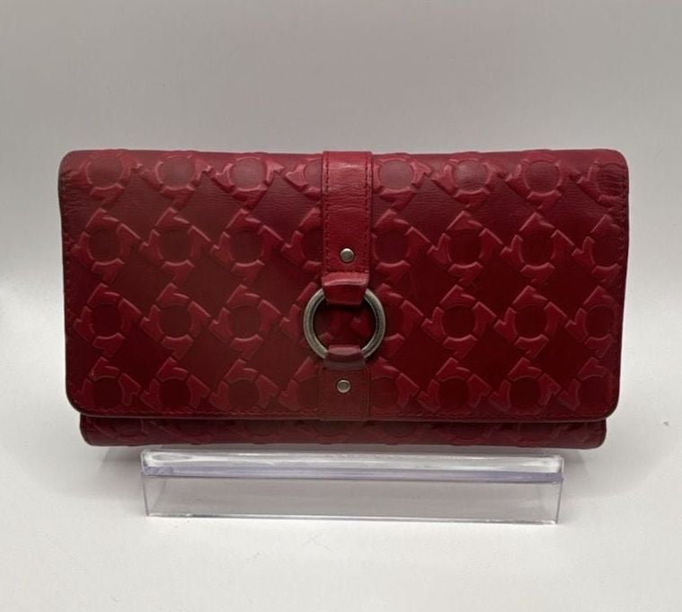 Kenneth Cole Reaction Red Embossed Logo Tri-Fold Wallet 2