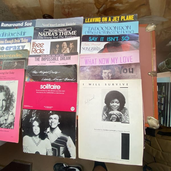 Collection of 30 Vintage Sheet Music Songbooks