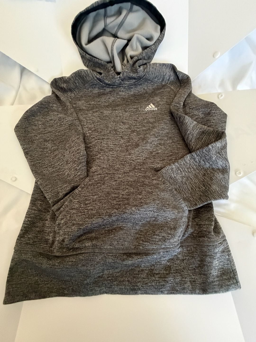 Adidas Climawarm Hoodie Gray Heather Size S 3