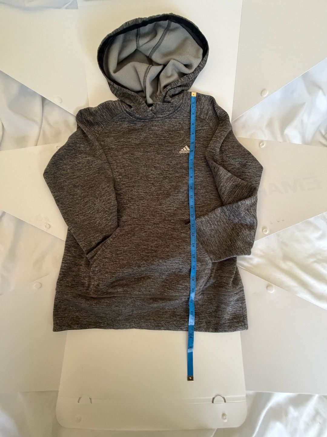 Adidas Climawarm Hoodie Gray Heather Size S 5