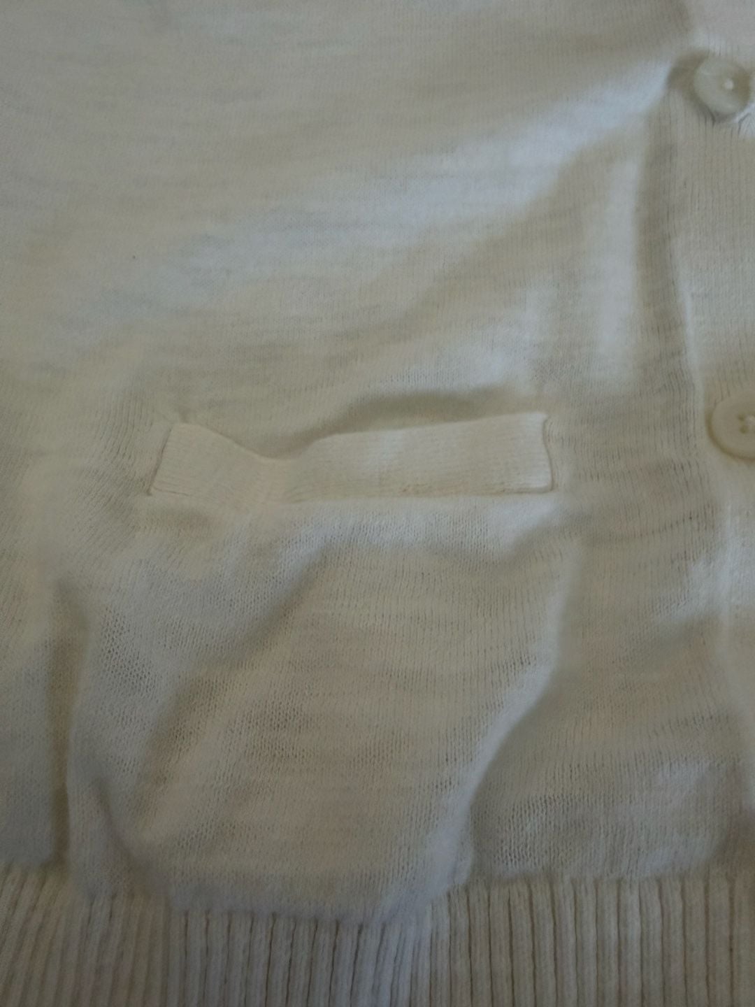 Banana Republic Women's White 100% Cotton V-Neck Button-Down Cardigan Size XS 3