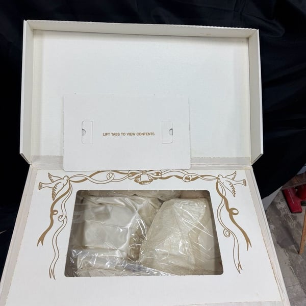 Now and Forever Vintage Preserved Lace and Satin Wedding Gown UNOPENED PRE 2000 