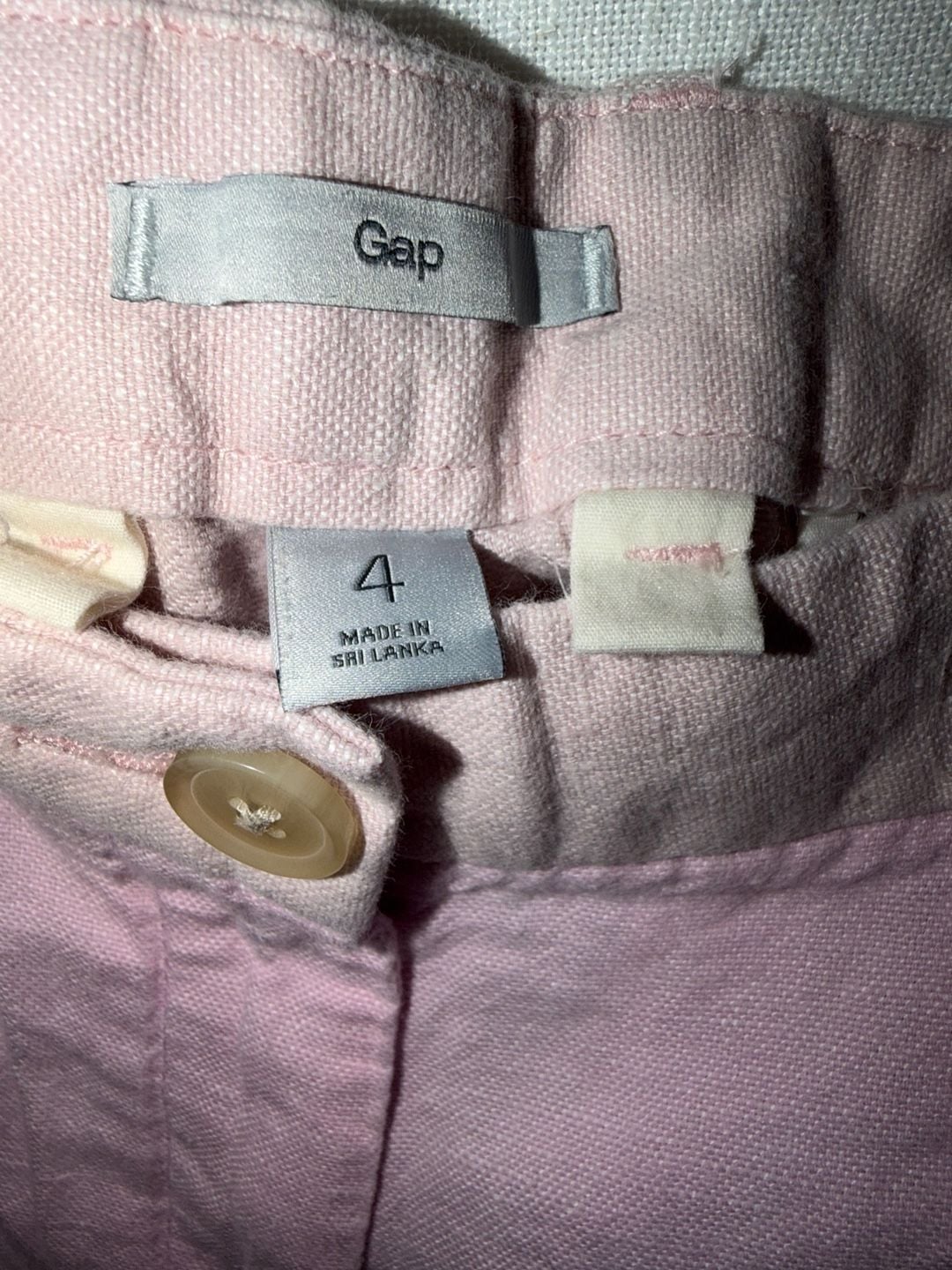 Gap Women's Size 4 Pink Linen Cotton Blend Casual Shorts 6