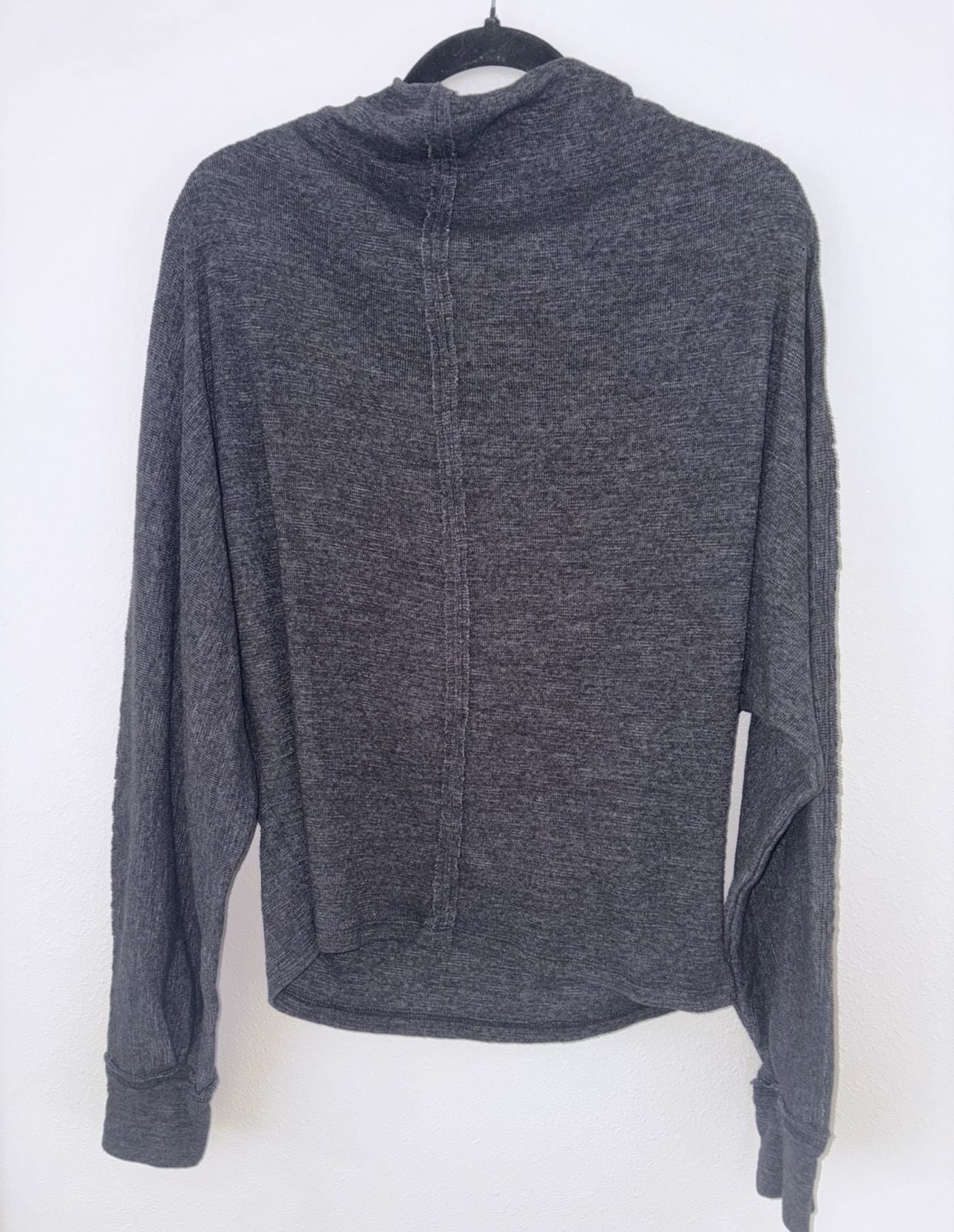 We The Free Charcoal Grey Cowl Neck Long Sleeve Pullover Top 5