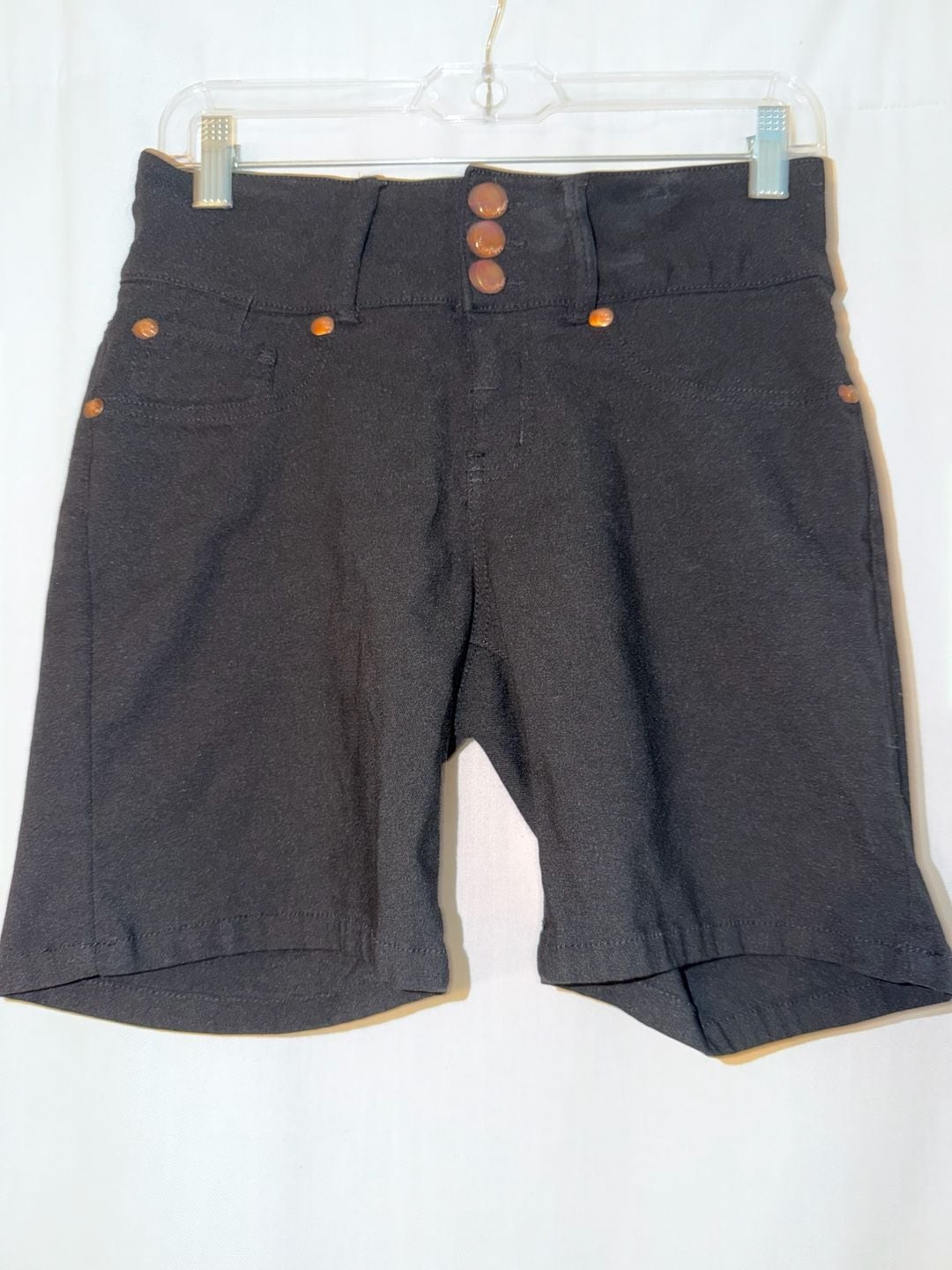 Indigo Poppy Black High-Waisted Shorts Size 6 2