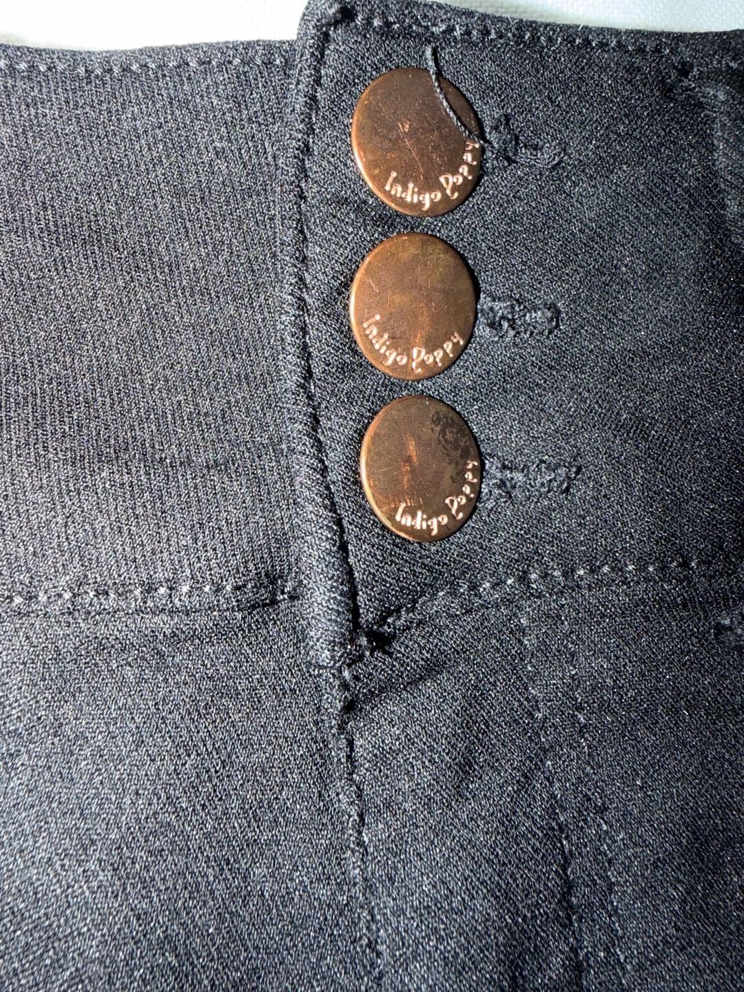 Indigo Poppy Black High-Waisted Shorts Size 6 3