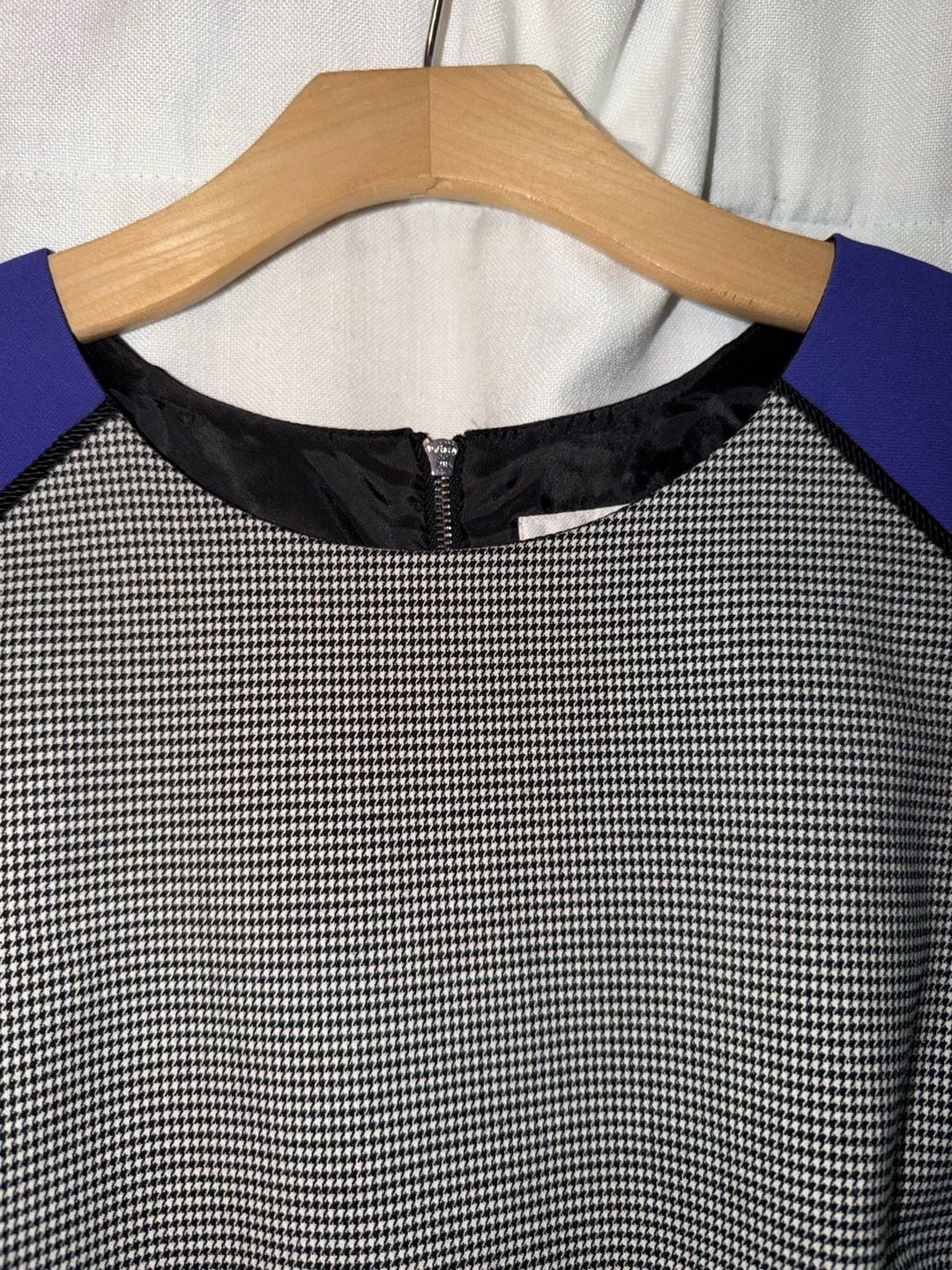Nine West Size 12 Houndstooth Peplum Sleeveless Top 5