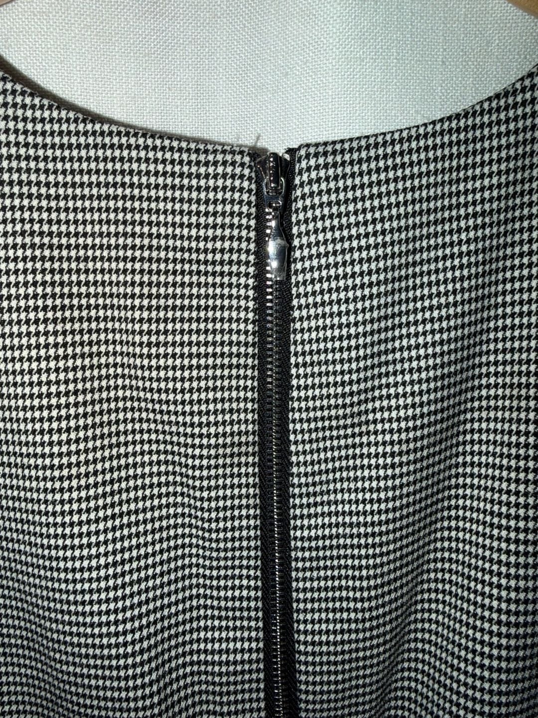 Nine West Size 12 Houndstooth Peplum Sleeveless Top 7