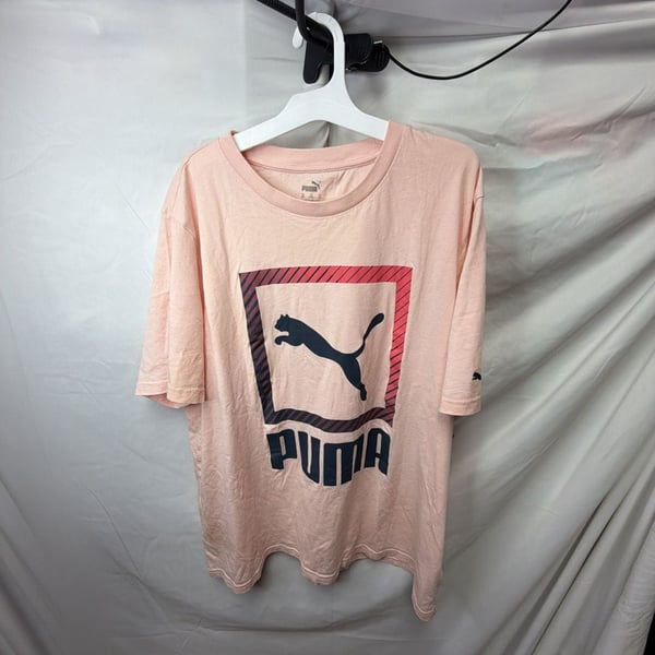 Puma Graphic Logo T-Shirt Pink Size XXL