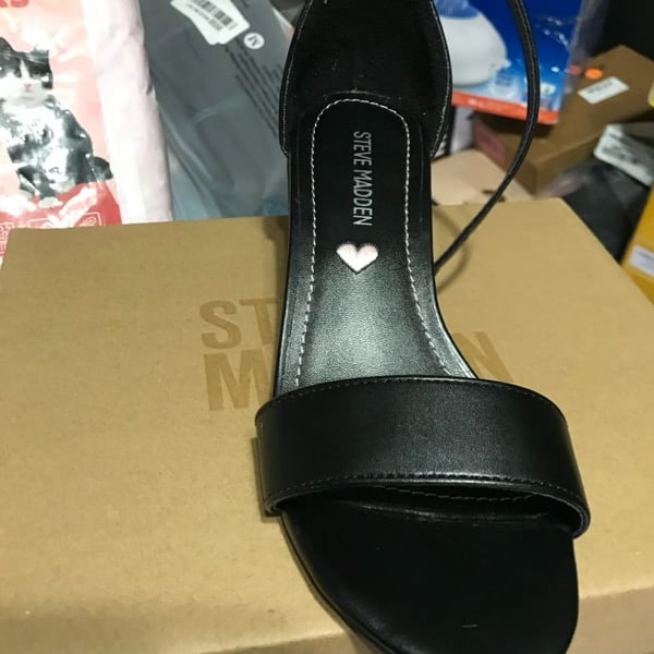 Steve Madden Black Ankle Strap Sandals