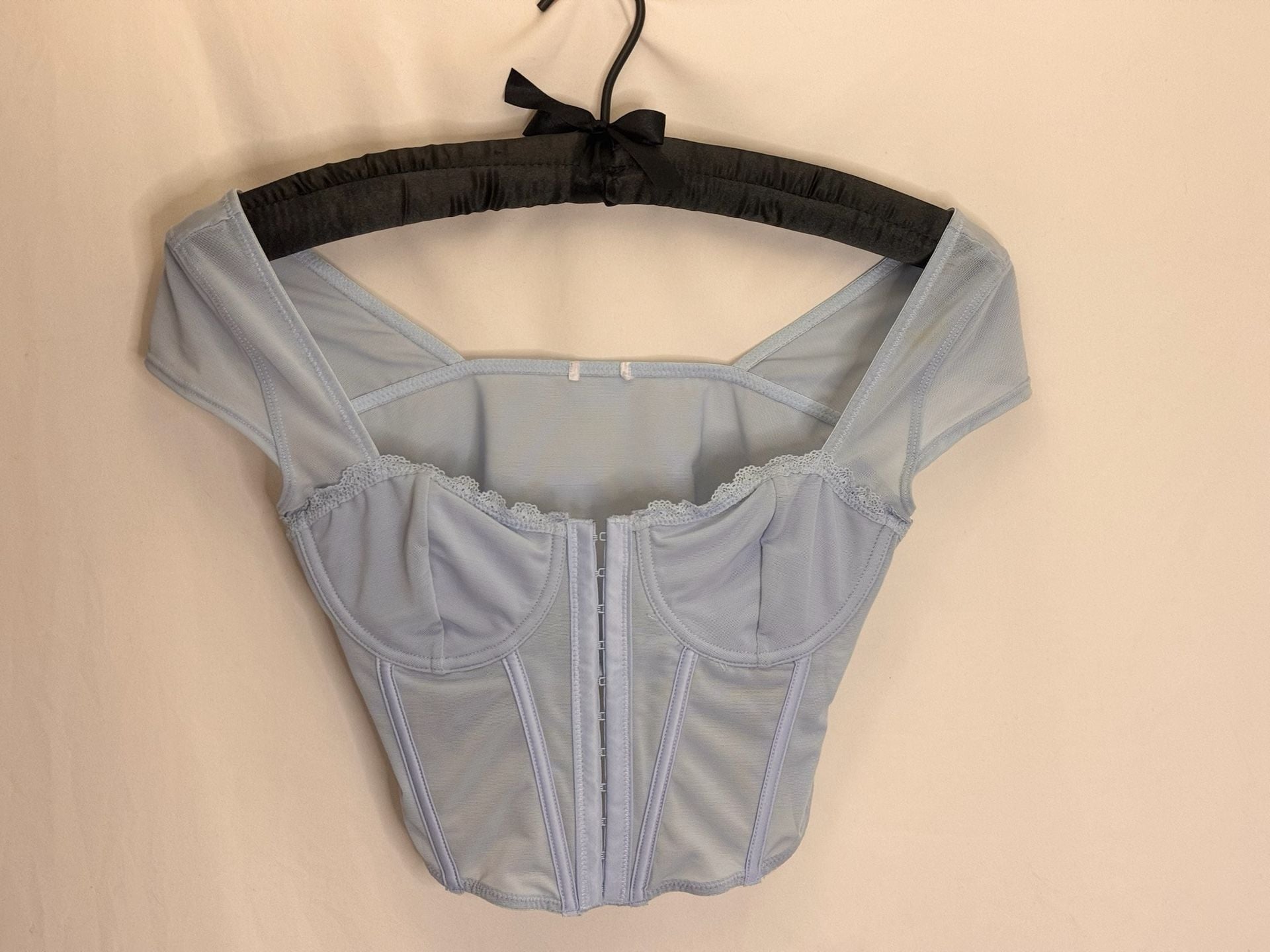 Whimsical fairy Light Blue Mesh Corset Crop Top (maybe Garage brand) 2