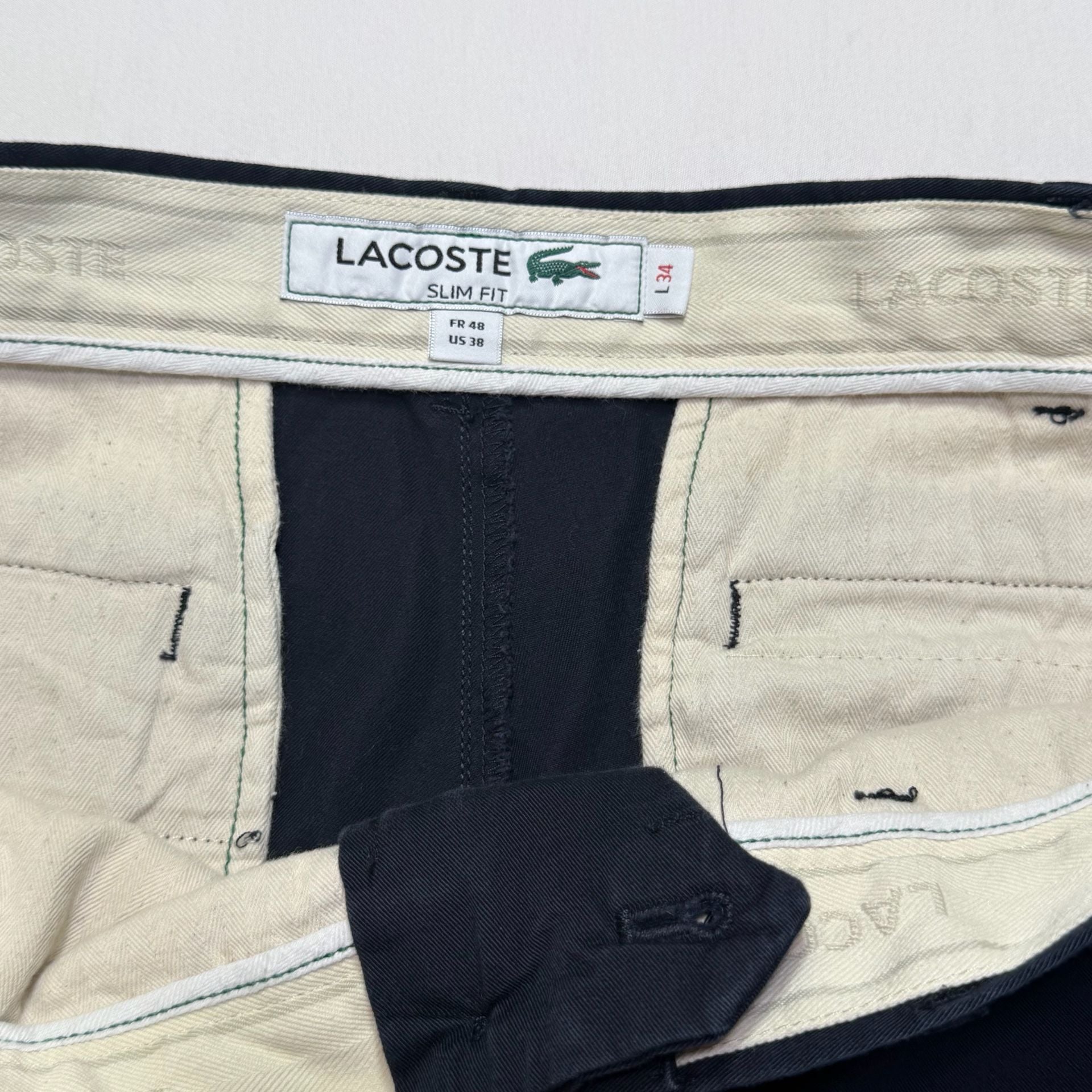 Lacoste Slim Fit Chino Pants Navy Blue US 38x30 3