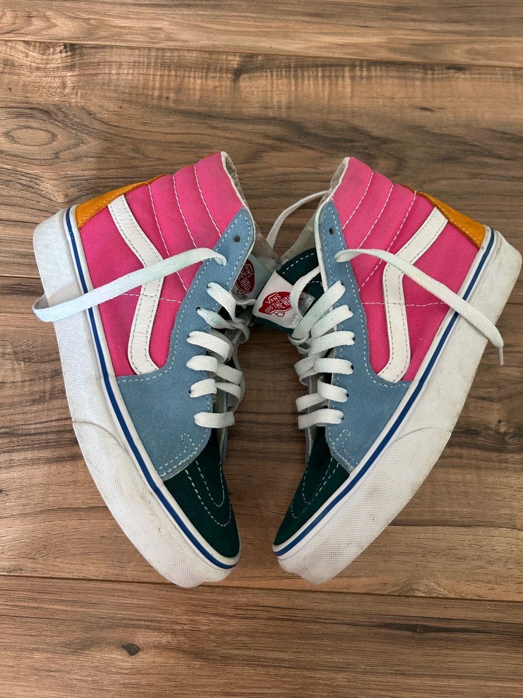 Vans Sk8-Hi Multi-Color High Top Sneakers Size 4.0 Men / 5.5 Women 2