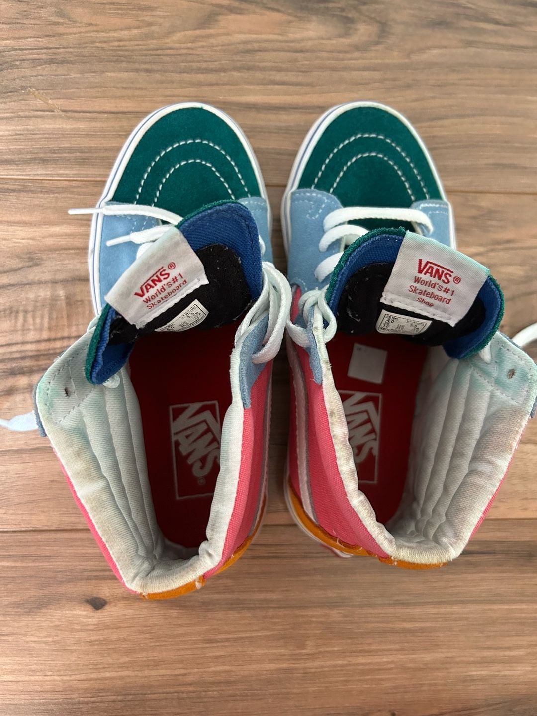 Vans Sk8-Hi Multi-Color High Top Sneakers Size 4.0 Men / 5.5 Women 5